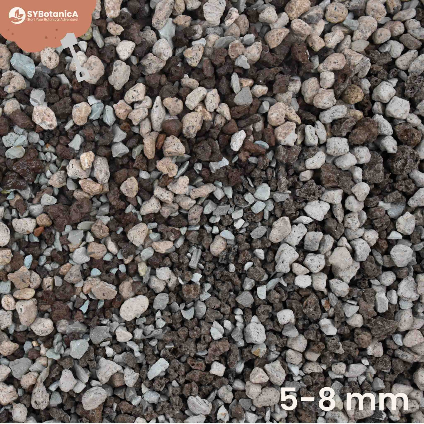 Nærbillede af indholdet af hydro-mix blandingen