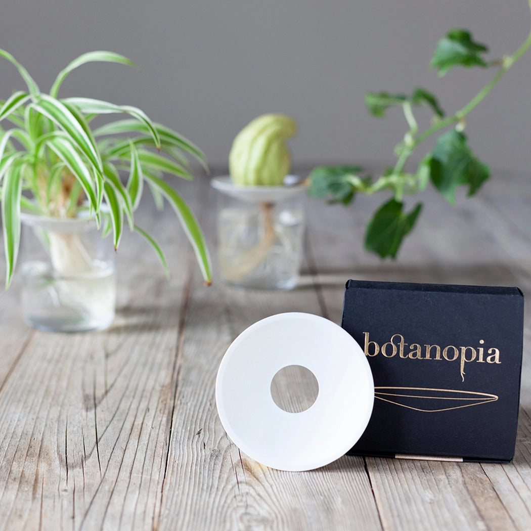 Large spireplade i hvidt porcelæn