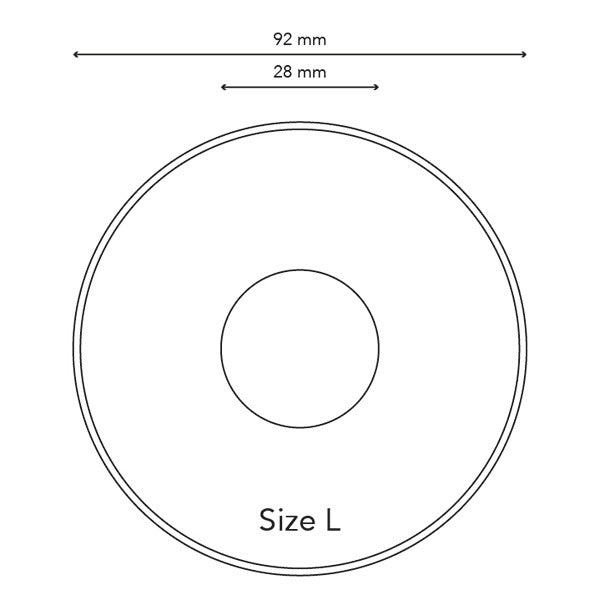 Tegning over Large spireplade og dets mål
