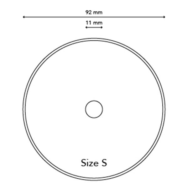 Tegning af small spireplade og dets mål